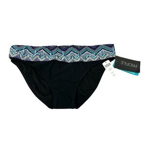 Soma Skyline Foldover Hipster Swim Bottom Multicolor Size 14 NWT